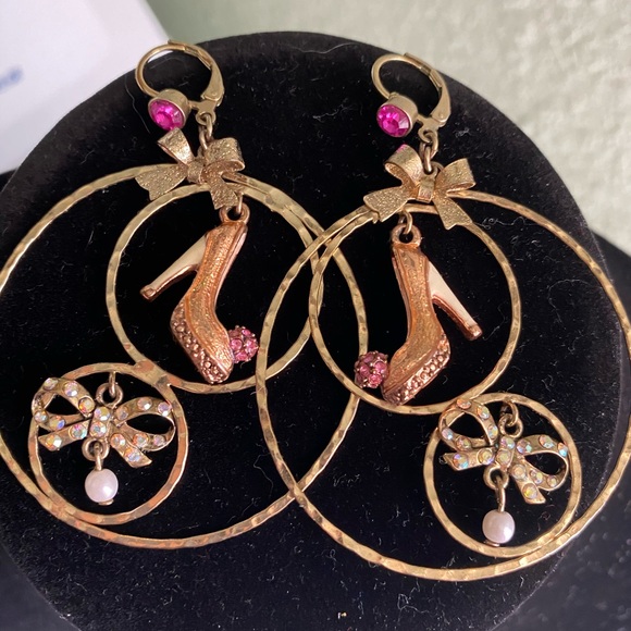 Betsey Johnson hoops - Picture 2 of 2